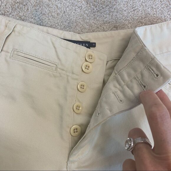 RALPH Lauren women's beige tan brown Bermuda shorts Sz 8 - Picture 4 of 12